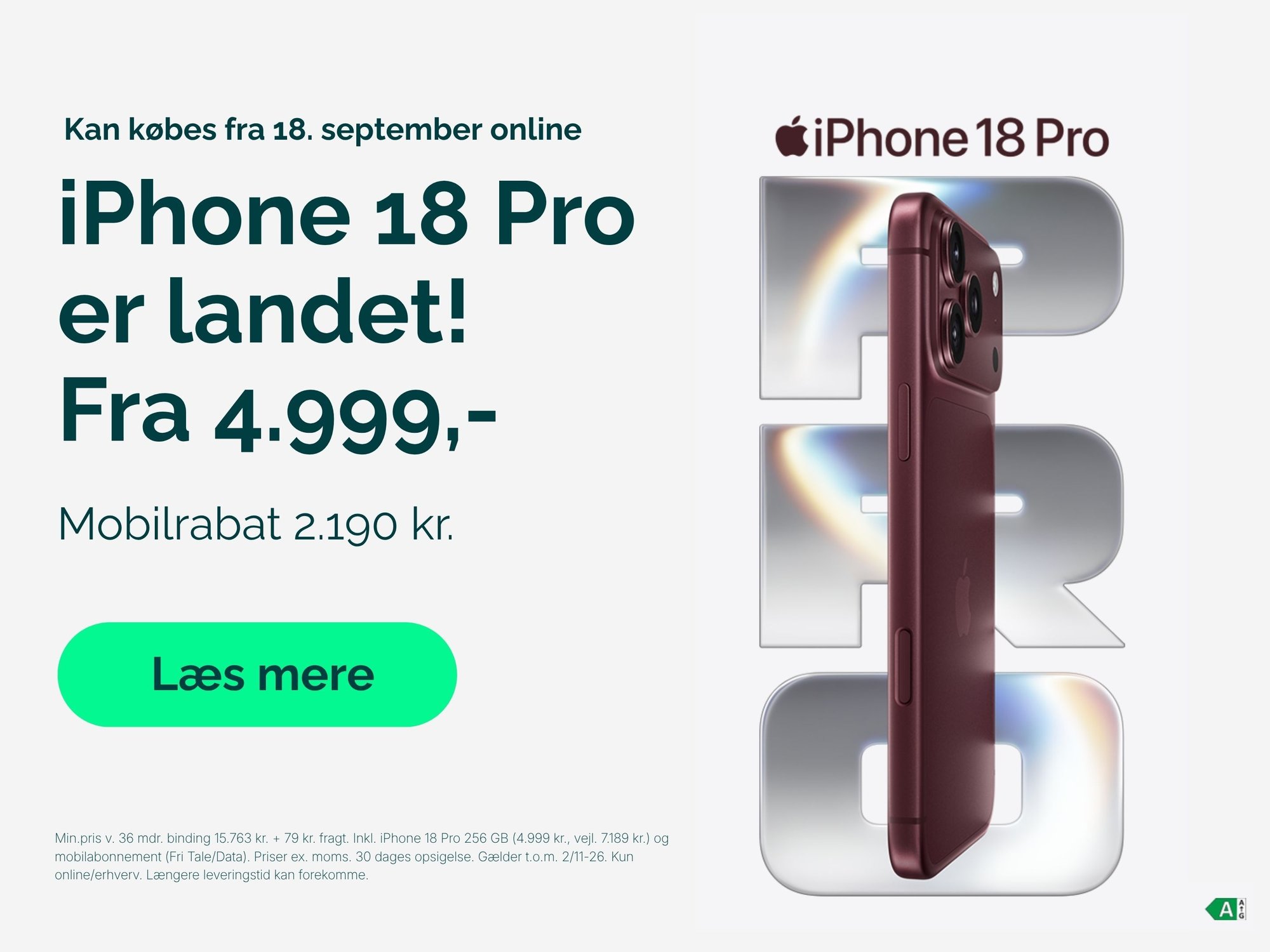 FORSIDE_iPhone 18 Pro til erhverv – Apples nye iPhone til virksomheder, tilgængelig fra 18. september._billig_iPhone_18_Pro (2)