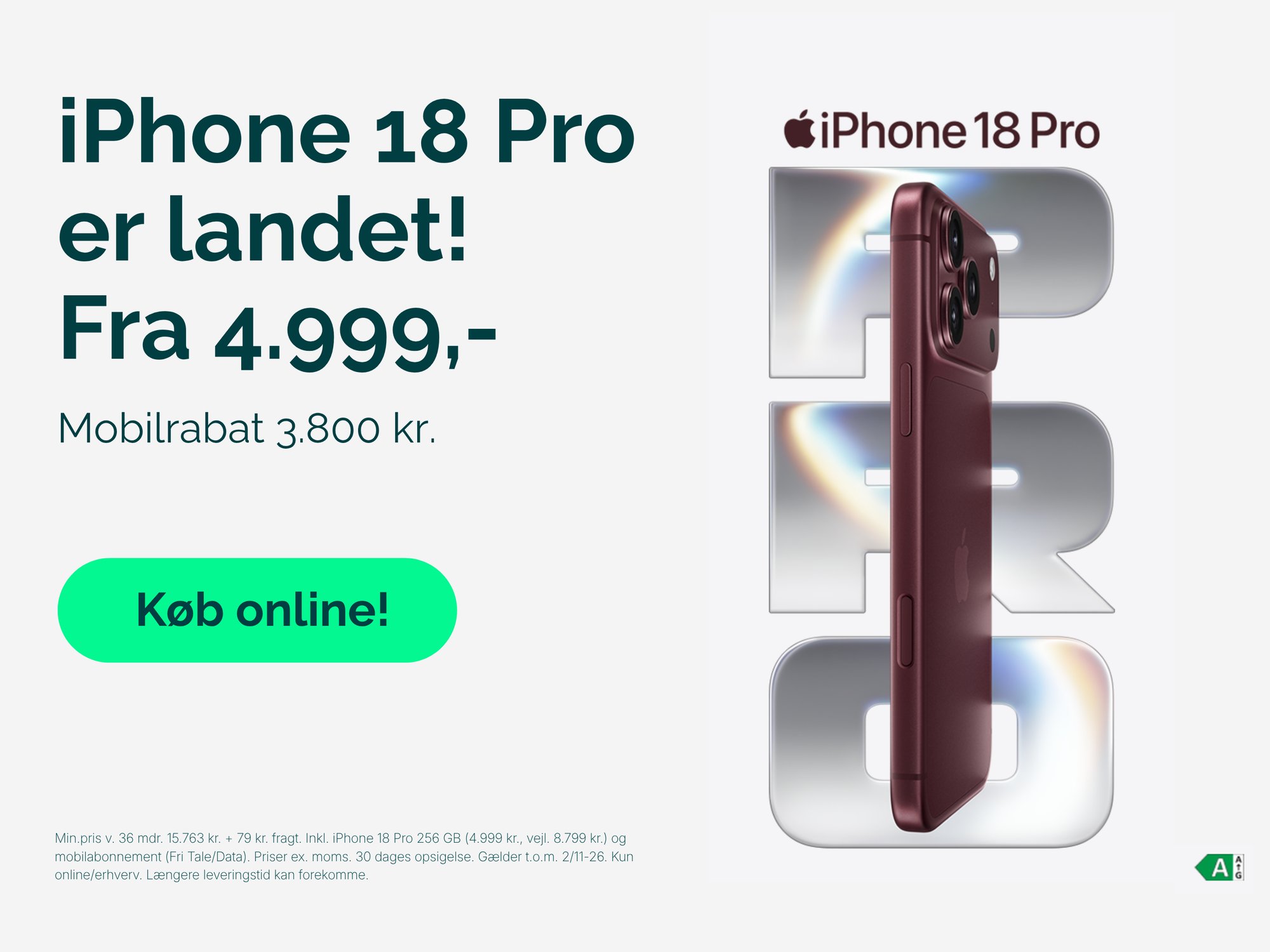 FORSIDE_iPhone 18 Pro til erhverv – Apples nye iPhone til virksomheder, tilgængelig fra 18. september._billig_iPhone_18_Pro
