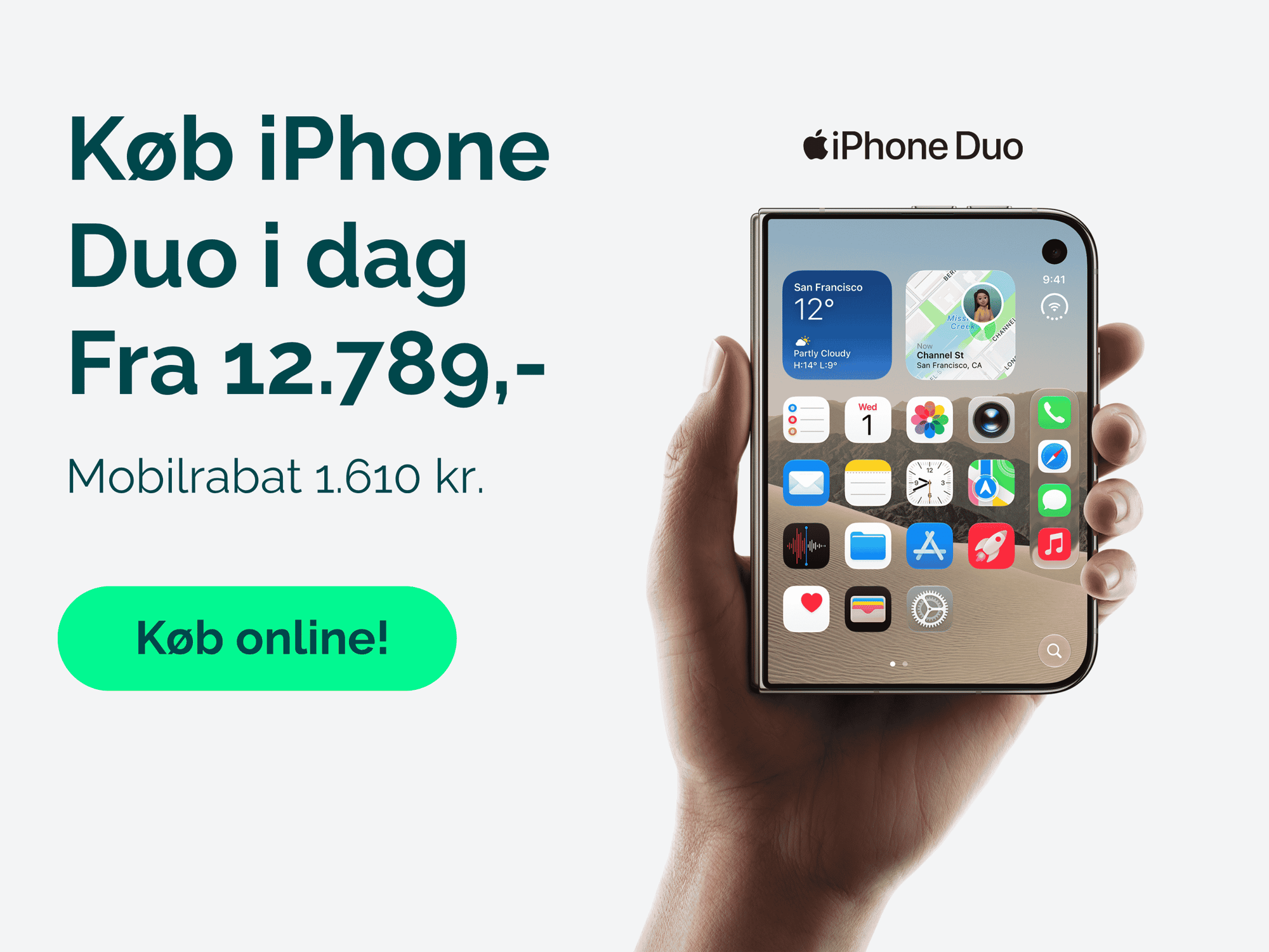 Køb iPhone Duo i dag fra 12.789 kr. Mobilrabat 10-1