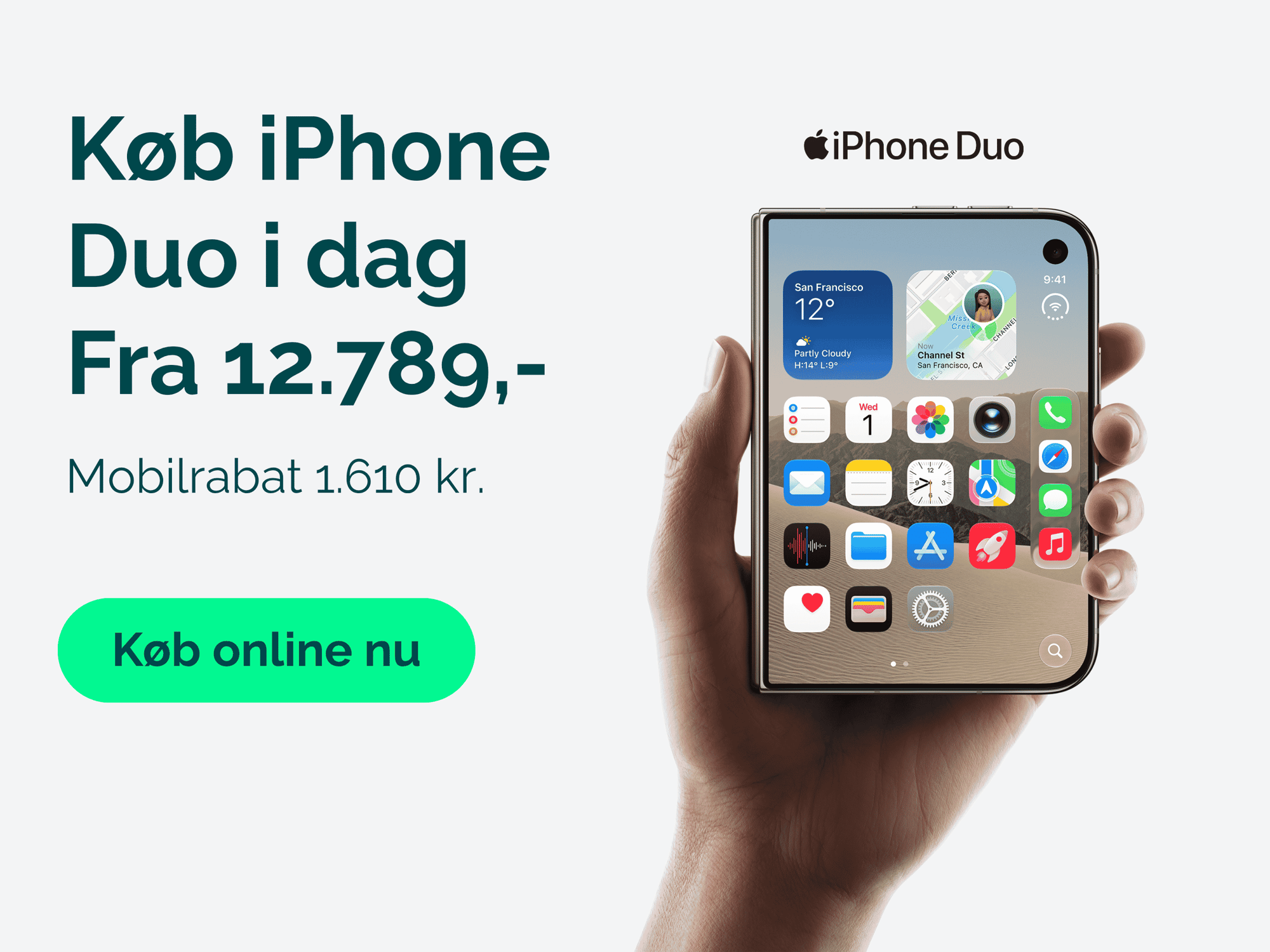 Køb iPhone Duo i dag fra 12.789 kr. Mobilrabat 10