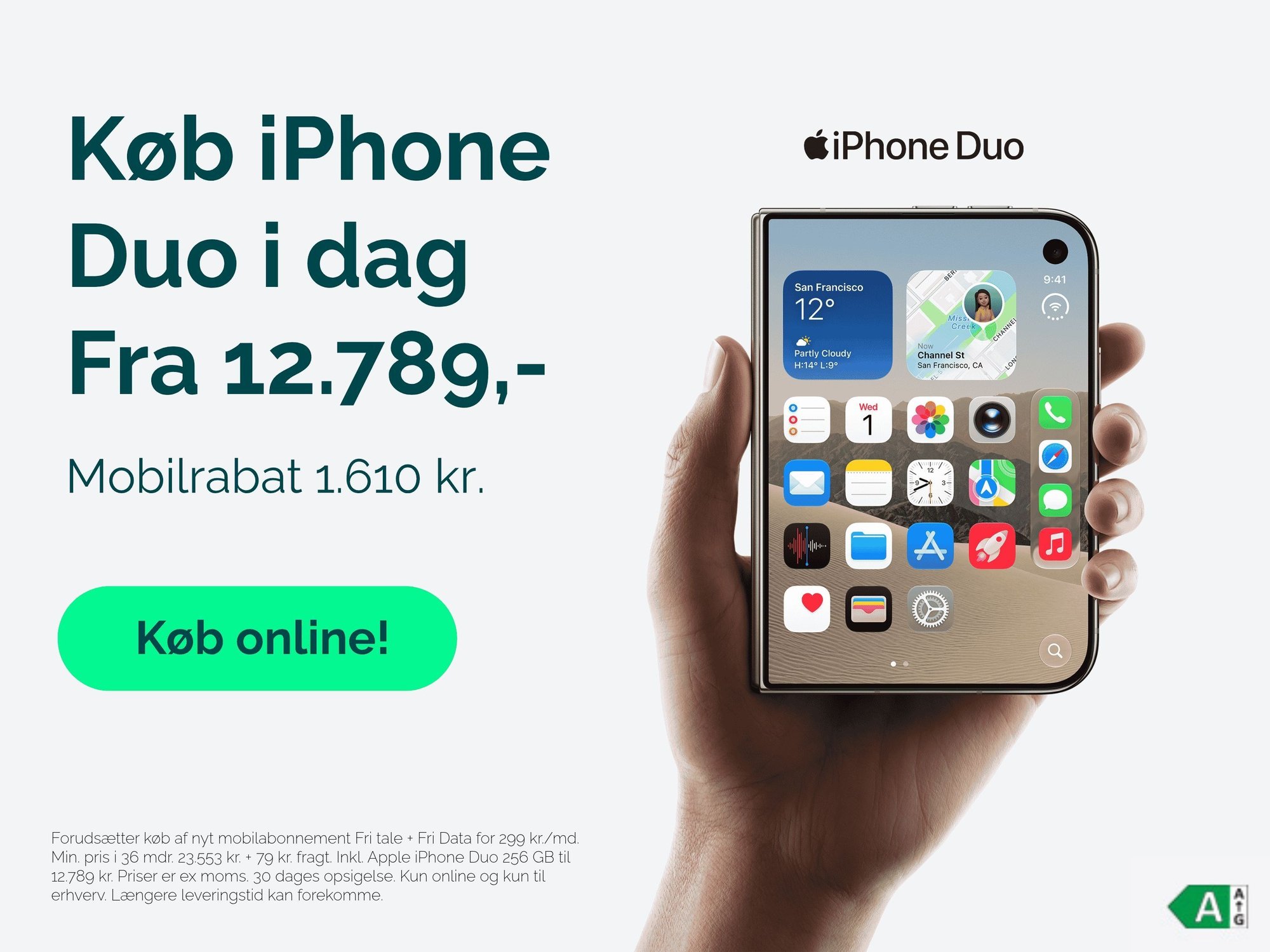 Køb iPhone Duo i dag fra 12.789 kr. Mobilrabat 10-1