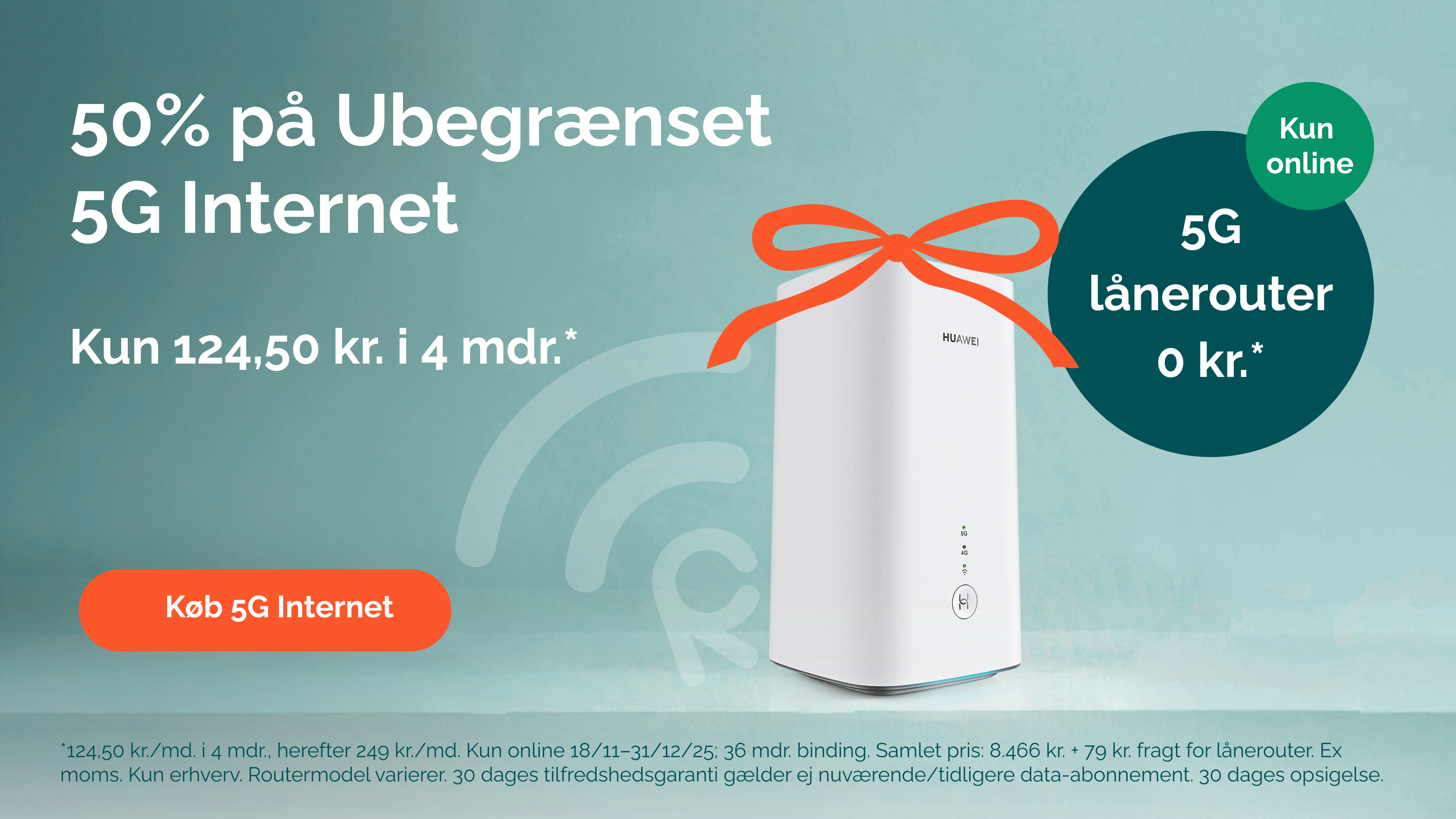50% på Ubegrænset 5G
