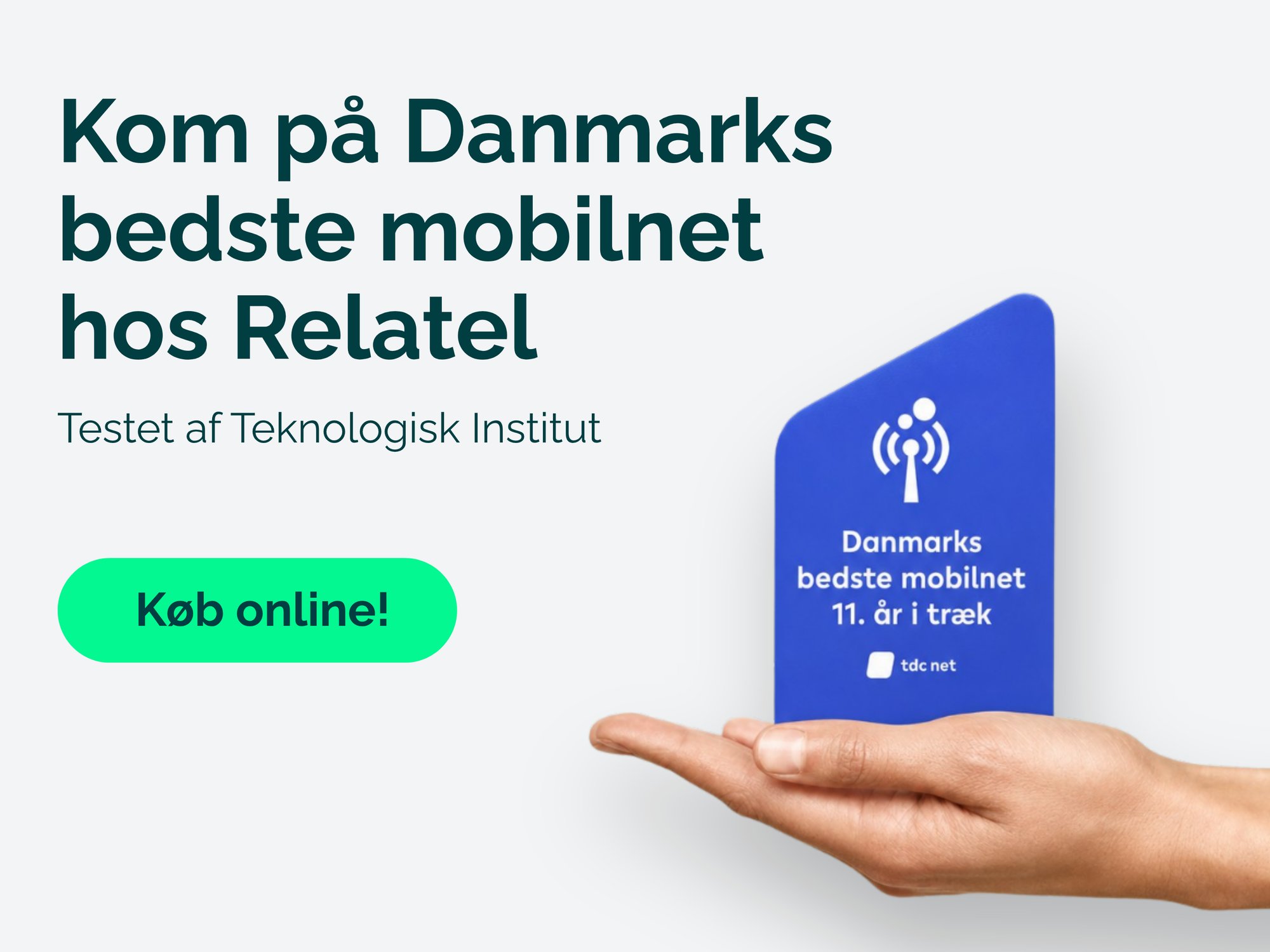 Kom på Danmarks bedste mobilnet hos Relatel