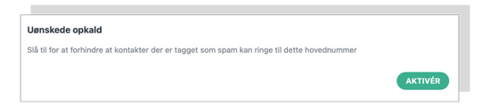 Bloker uønskede opkald