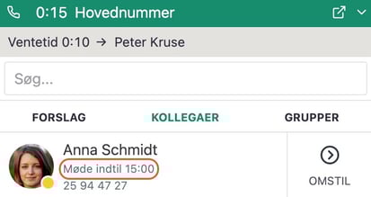 Forstyr ikke status omstillingsboks