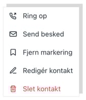 Kontaktmenu