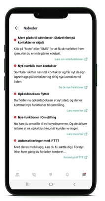 Se nyheder i mobilappen