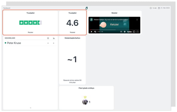 Tilføj din trustpilotscore til wallboardet