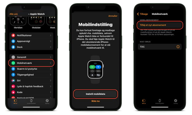 Aktiver Apple Watch på din iPhone