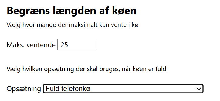 Begræns kø
