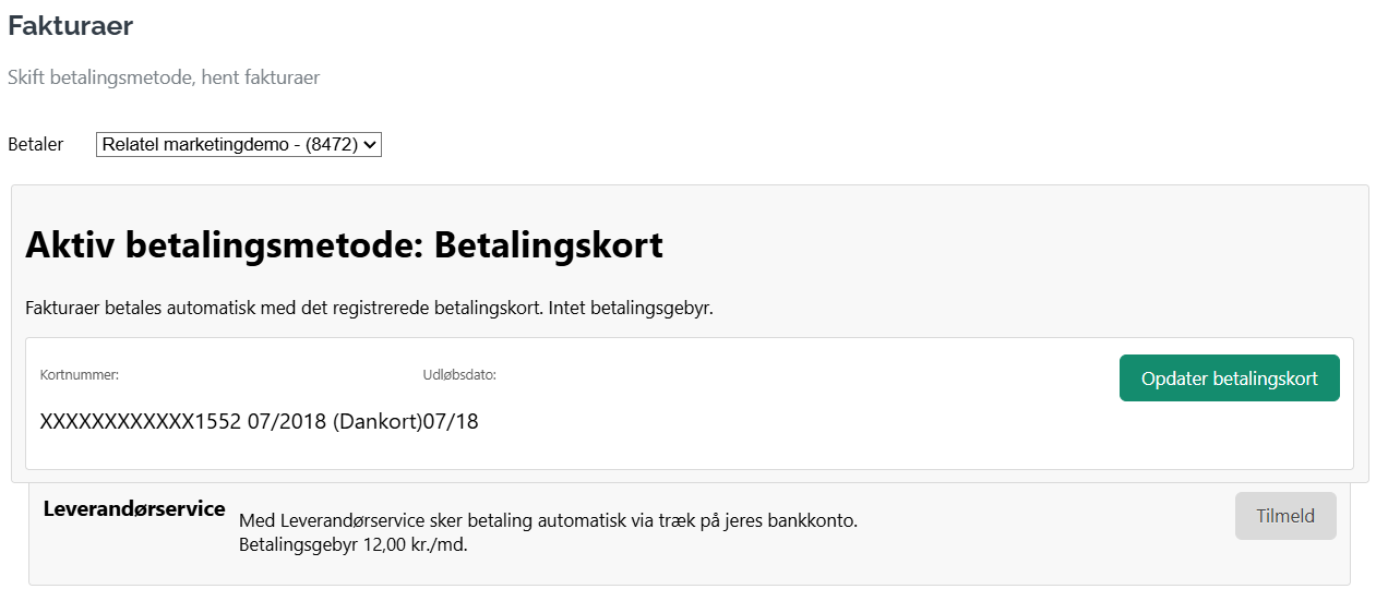 Betalingsmetode