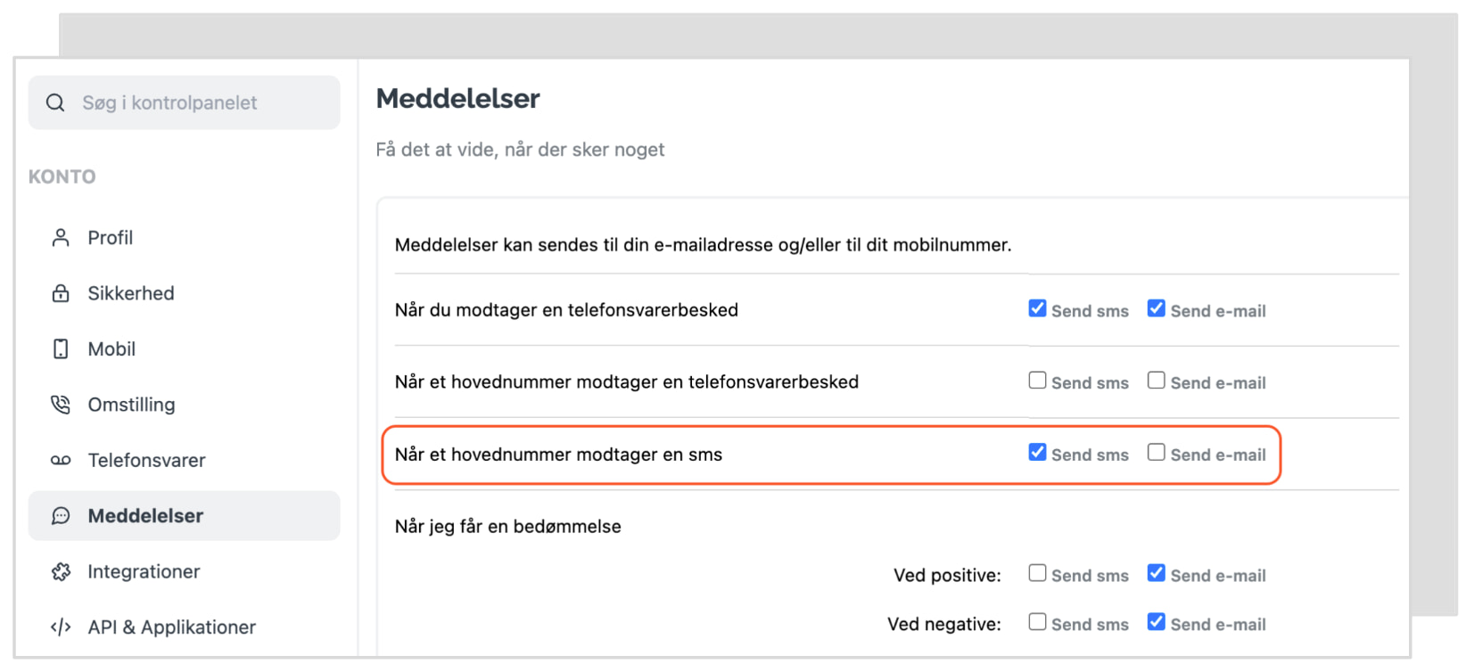 Få besked når du modtager en sms på dt hovednummer