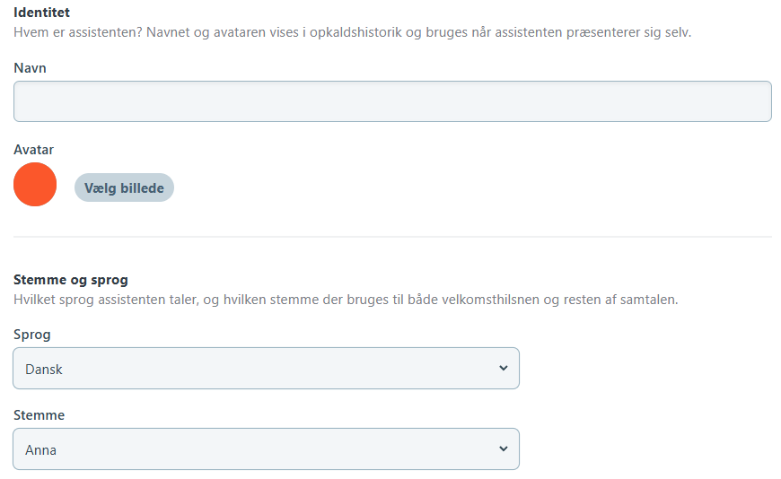 Identitet, stemme og sprog