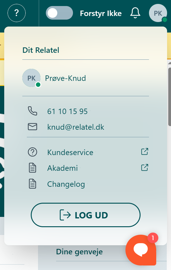 Klik på rundt ikon