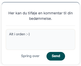 Kommentar til rating - faktisk