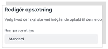 Navngiv en opsætning