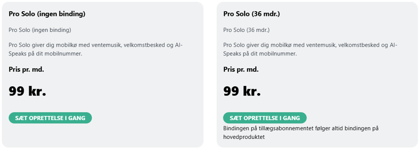 Opret Pro Solo