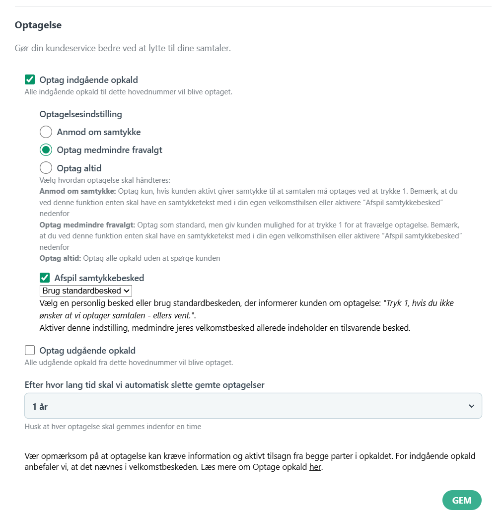 Optagelse af opkald-1