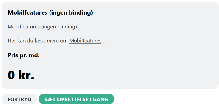 Sæt oprettelse i gang mf