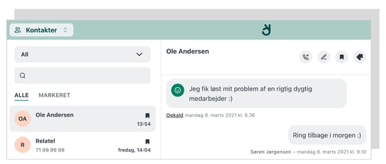 Se Smileys på kontakter