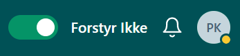 Startside - Forstyr ikke, slået til