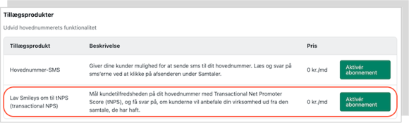 Tilkøb tnps