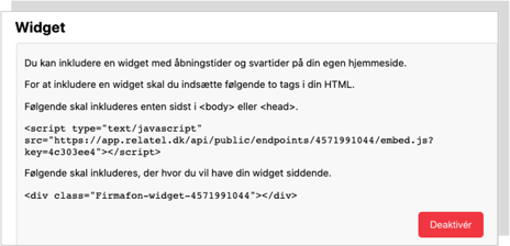 Widget html