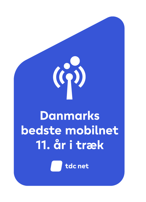 TDC NET Danmarks bedste mobilnet 11. år i træk Logoblå