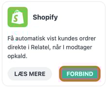 Integrer Relatel med Shopify