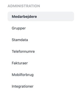 Kontrolpanel - administration