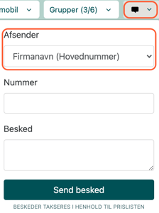 Vælg afsender