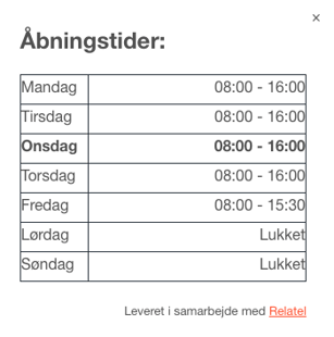relatel åbningstider 