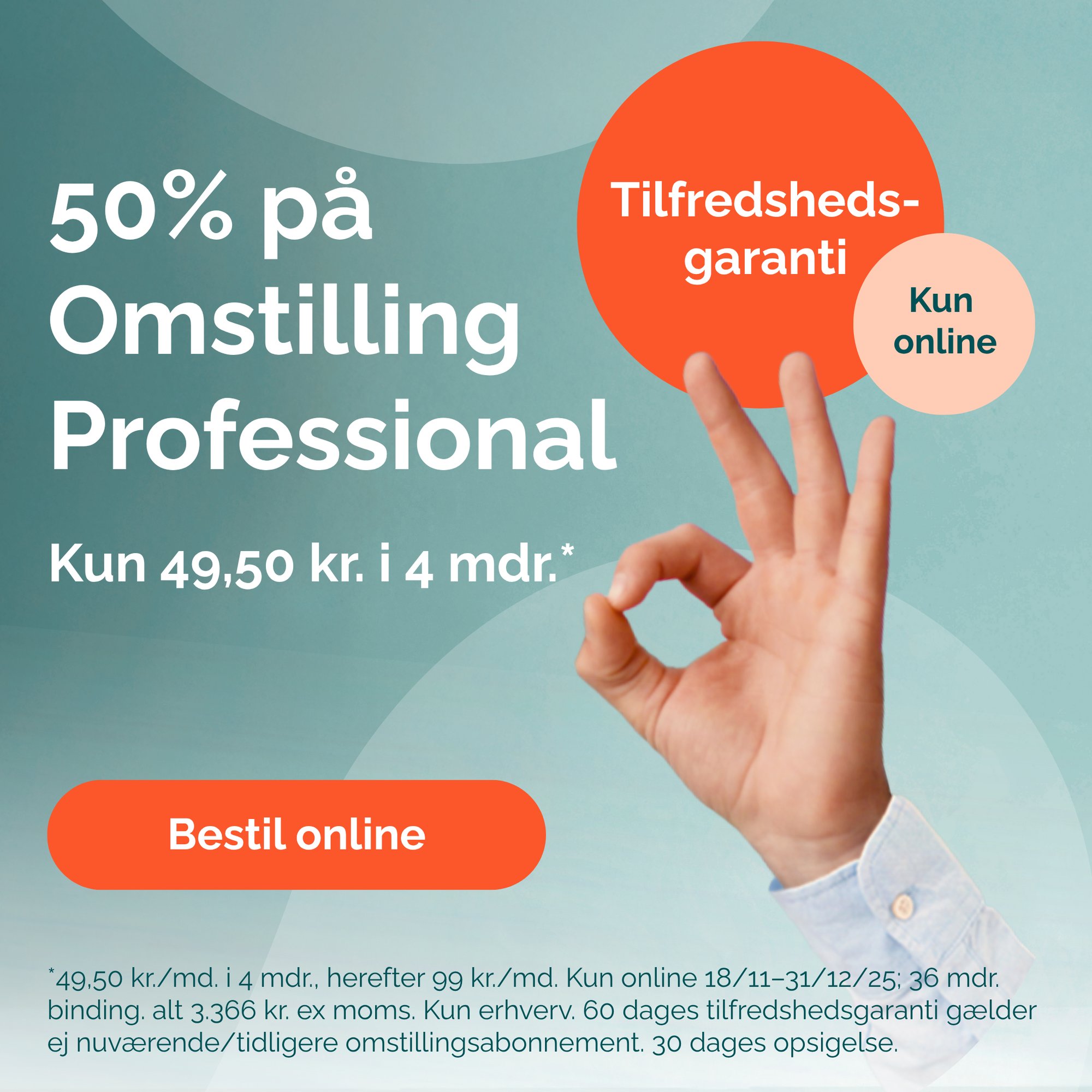50% på Omstilling Professional